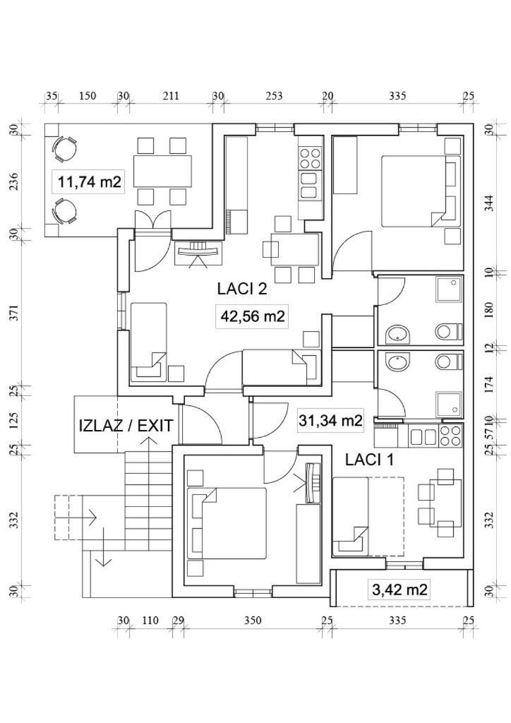 Apartments "Laci" Кърк Екстериор снимка